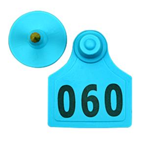 Бирка двойная 40х50 мм с номером, голубая, 100 шт. для КРС, верблюдов, оленей