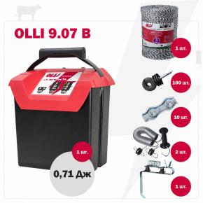 Комплект электропастуха Olli для КРС 12В на 500 м с пружинной калиткой