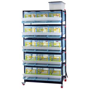 Клетка Comfortplast для перепелов с яйцесборником 3 секции, 5 ярусов, 98x61x196 см, пластиковая