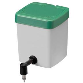 Поилка ниппельная с бачком 0,5 л 90° HobbyFarm для кур и кроликов с креплением на клетку