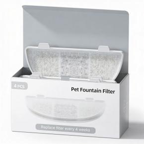 Фильтр для автопоилки фонтана PW9-L, сменный (4 фильтра + 4 губки)