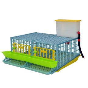 Клетка Comfortplast для перепелов midi с яйцесборником 2 секции, 58x61x46 см, пластиковая