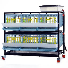 Клетка Comfortplast для перепелов с яйцесборником 3 секции, 2 яруса, 98x61x91 см, пластиковая