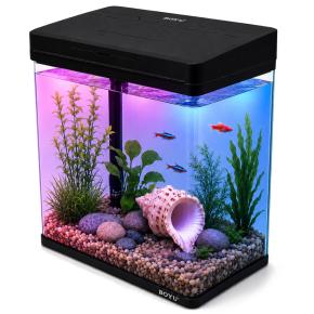 Аквариум Boyu MS-420 31 л с LED светильником и фильтром, черный