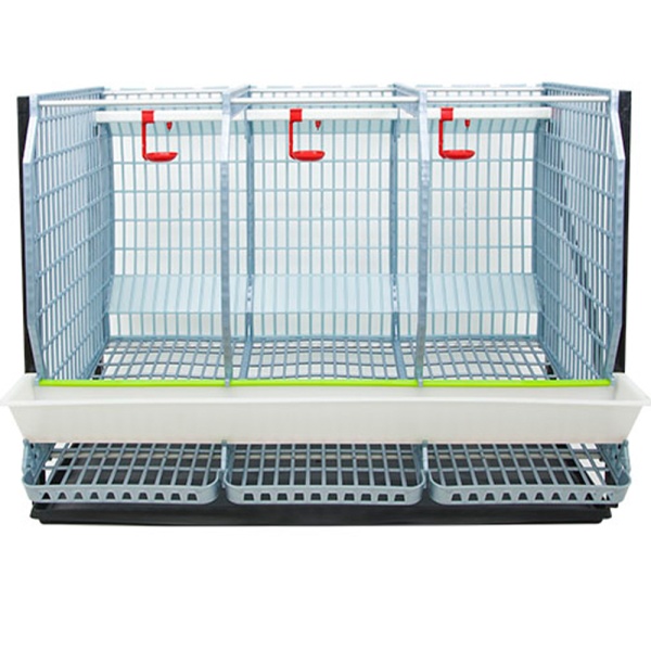 Клетка Comfortplast для кур-несушек 3 секции, 2 яруса высотой по 60 см, пластиковая