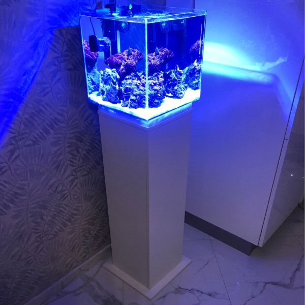 Аквариум с тумбой Newa More NMO 50W Daylight LED 45 л с фильтром, нагревателем и освещением рассвет-закат, белый NEW VERSION