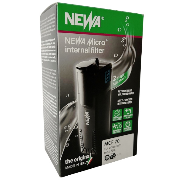 Фильтр погружной для аквариума или террариума Newa Micro MCF70 230V с системой аэрации 70 л